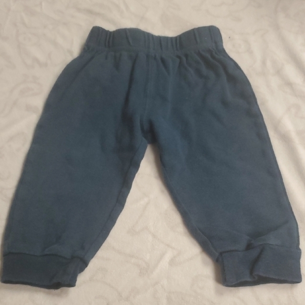 🐻 Baby Gear Blue Sweatpants with Elastic Cuffs